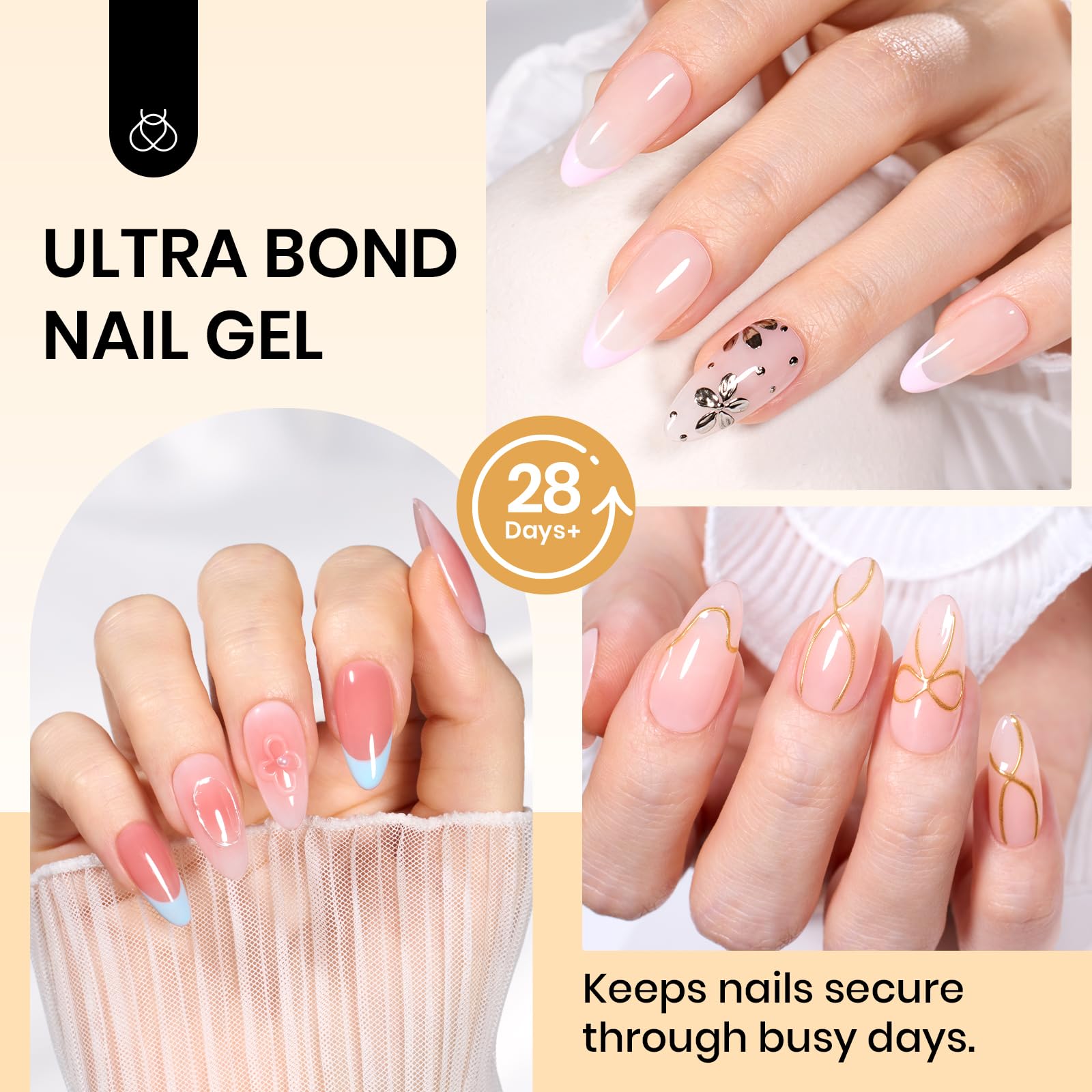 Beetles Solid Nail Glue Gel aplicacion-facil: manejo suave para principiantes.