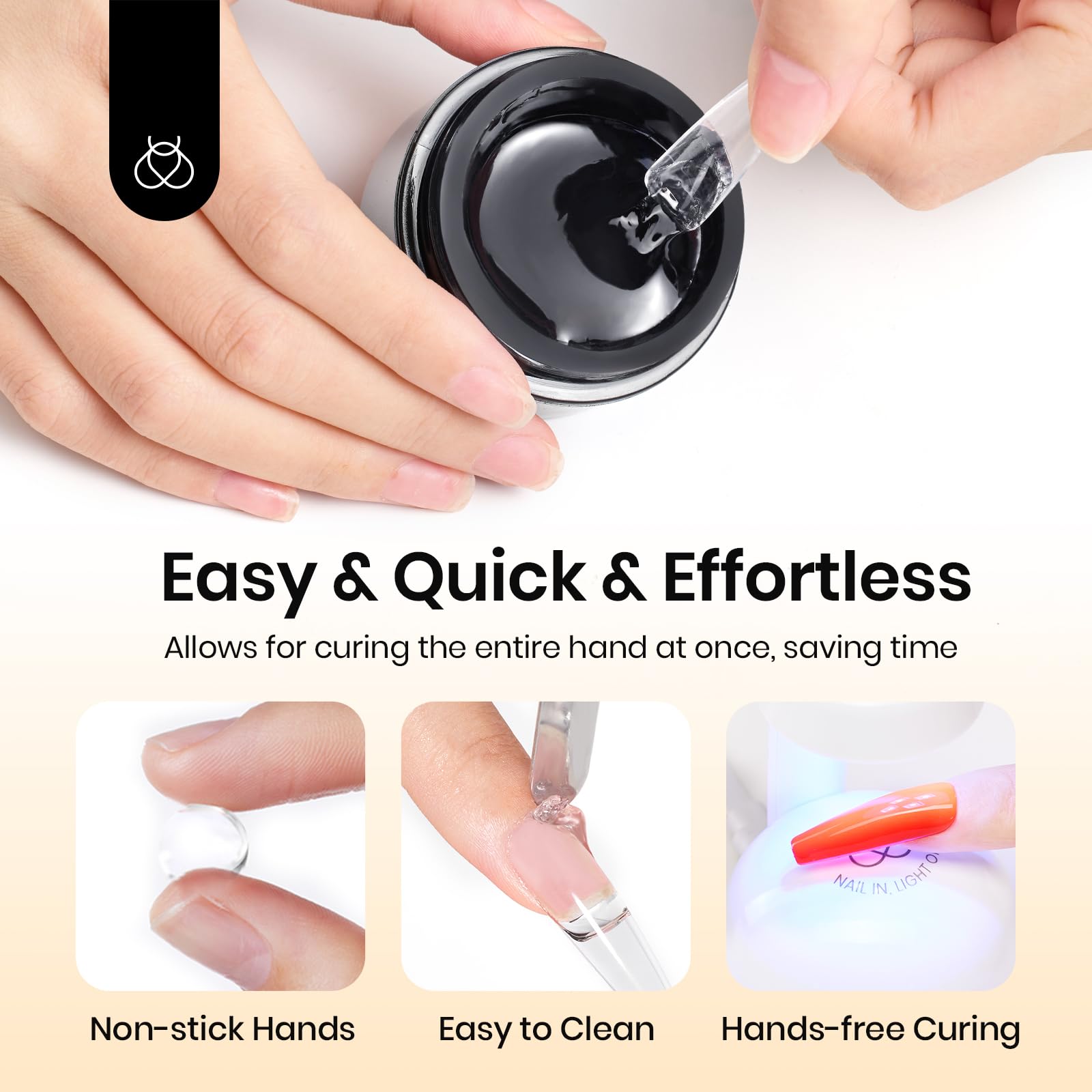 Beetles Solid Nail Glue Gel pegado-fuerte: fija tips acrílicos con confianza.