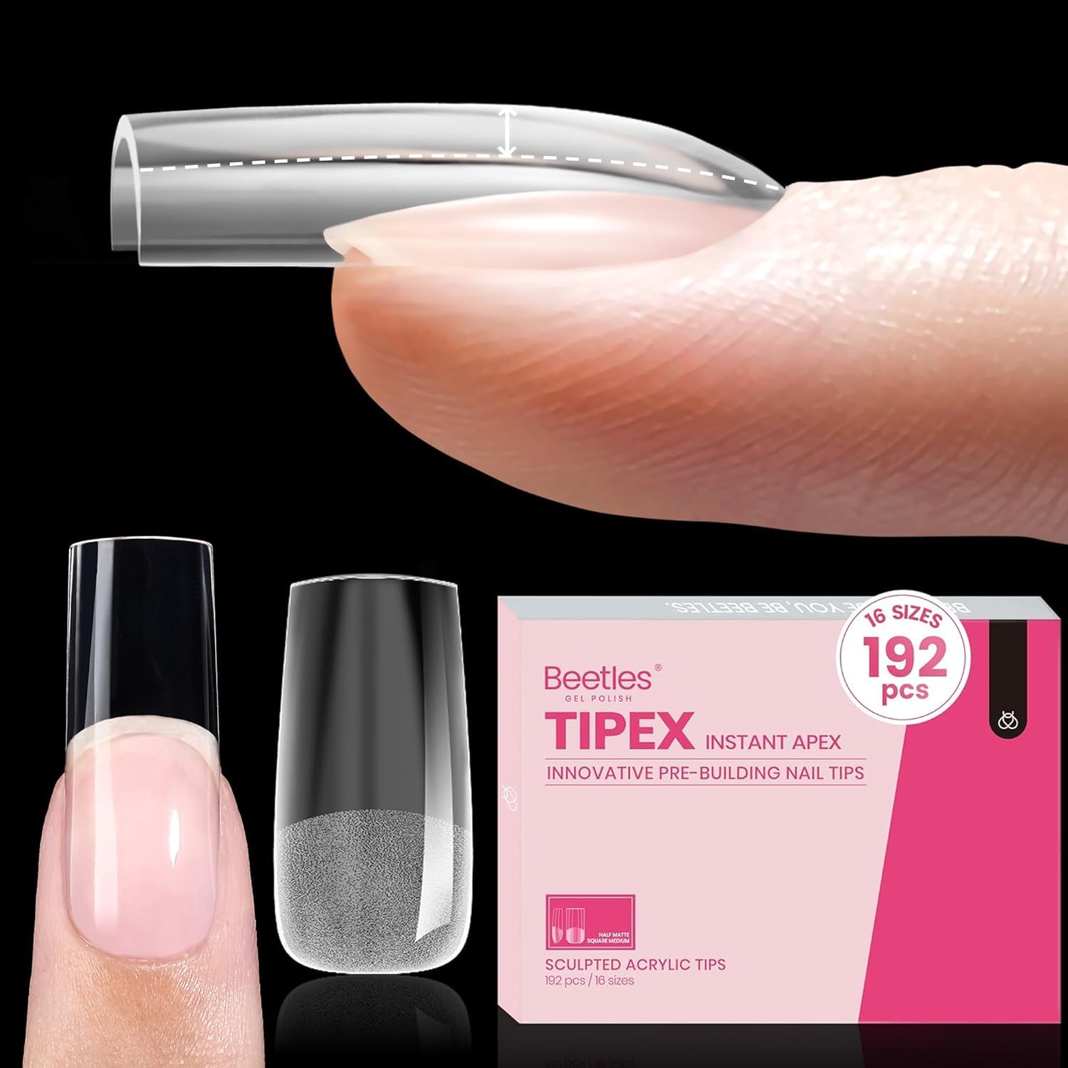 Beetles Tipex apice instantáneo medio cuadrado para una aplicación rápida y profesional.