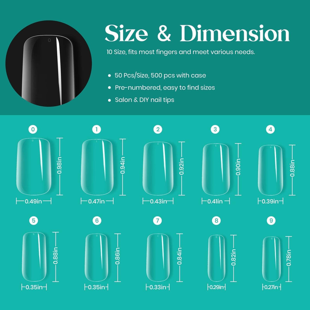 Beetles tips compatibles con gel y acrílico para diseños versátiles