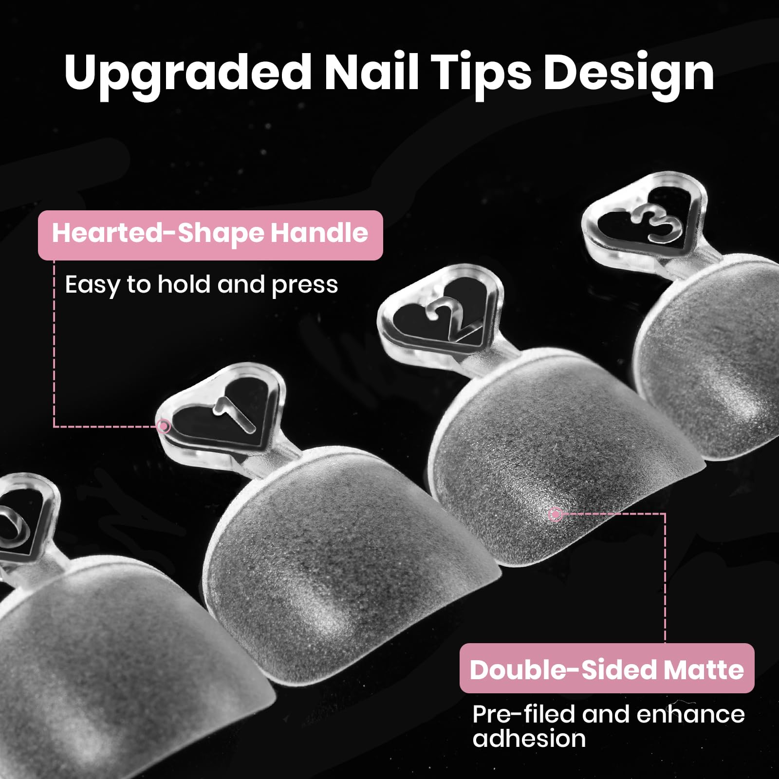 Beetles tips se aplican fácilmente con adhesivo rápido o gel.