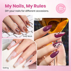 Beetles Tips Uñas Flat-X Almendra Coffin con tallas 00-14 para ajuste personalizado.