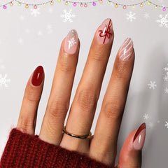 Beetles Uñas: lazo navidad para un look festivo y elegante