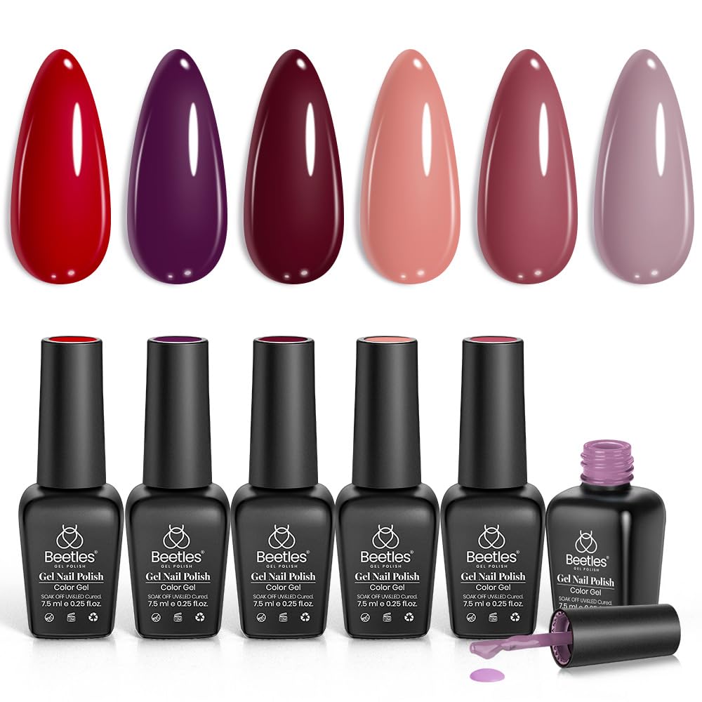 Beetles Valentines gel polish granate: tono intenso para uñas elegantes