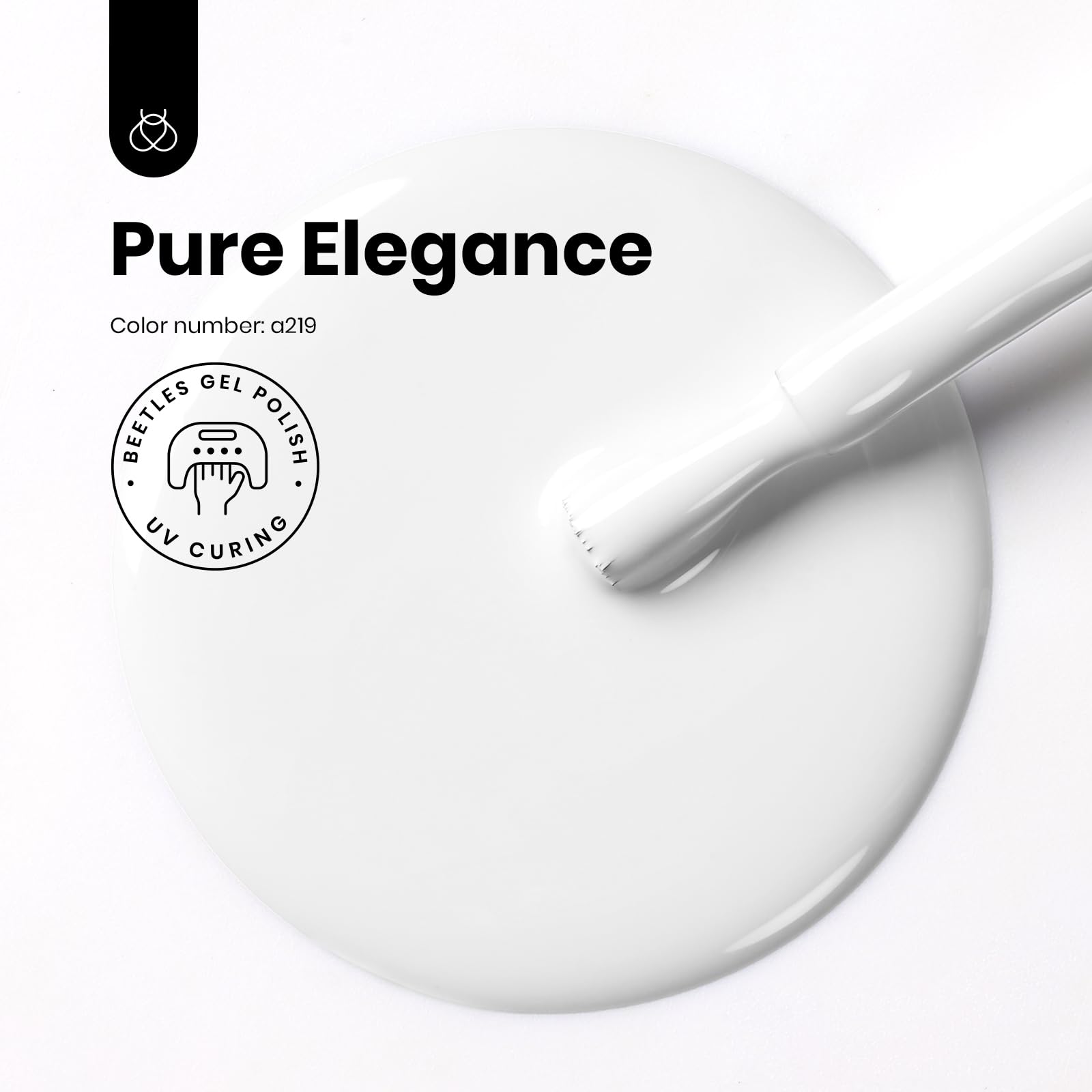 Beetles gel blanc: échantillon brillant pour ongles impeccables.