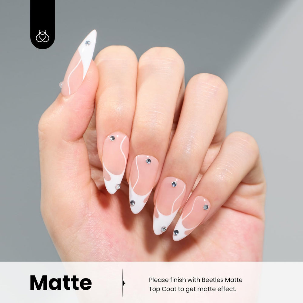 Beetles vernis gel blanc: idée cadeau élégante pour une manucure chic.