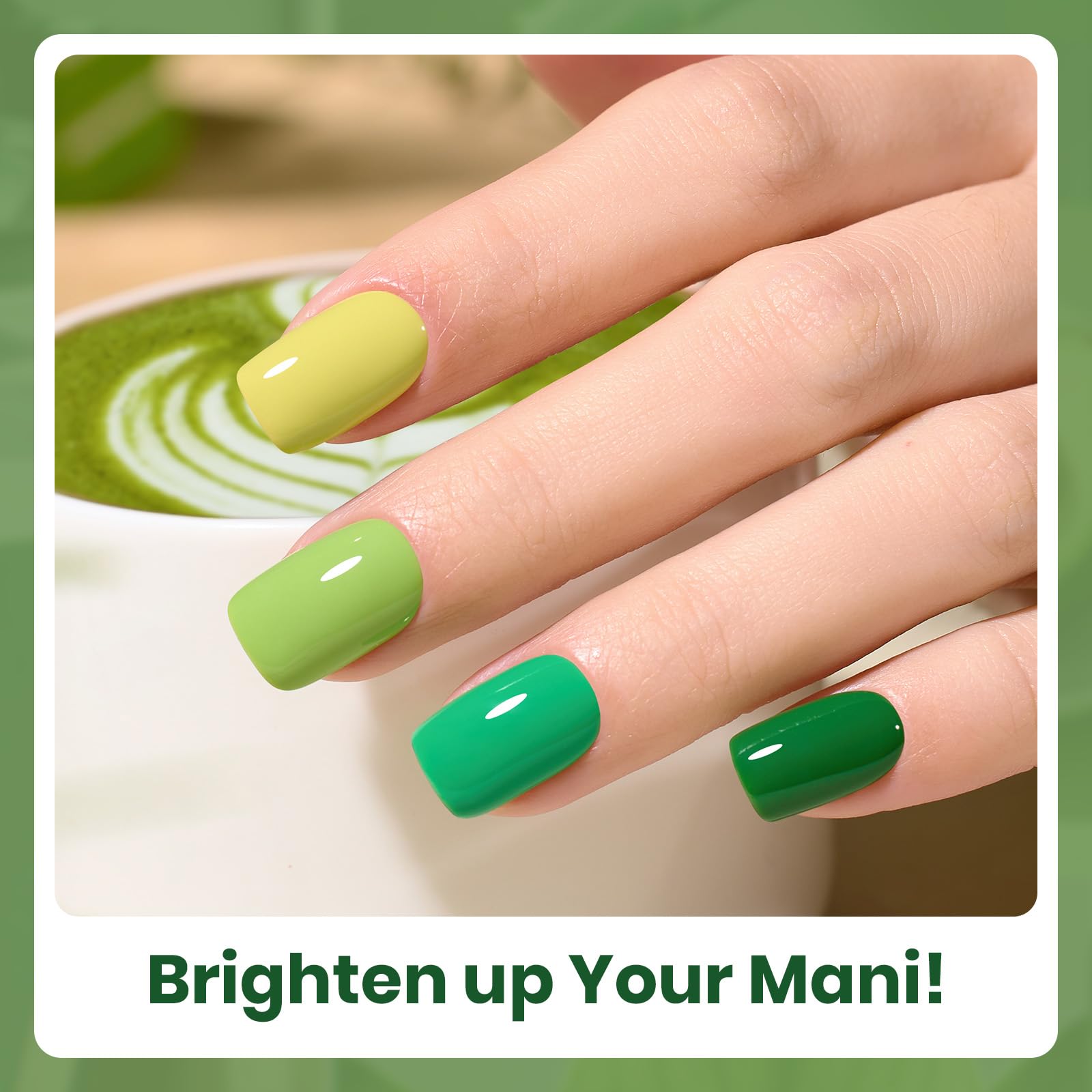 Beetles vernis gel vert dans boîte cadeau soignée.