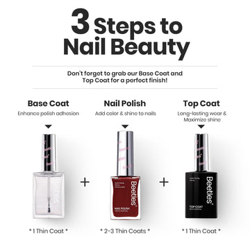 Beetles Winter Set P180 glossy finish, long-lasting shine with proper base/top coat.