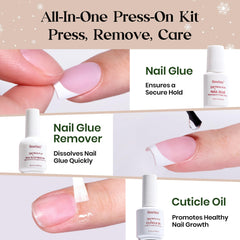 Colle pour ongles et séchage rapide inclus dans le kit Beetles
