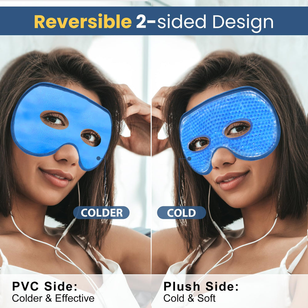 BeeVines mascarilla para ojos caliente/frío para alivio rápido.