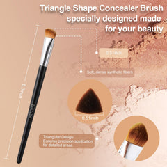 BeeYoYe triángulo para contorno facial logra difuminado suave y natural.