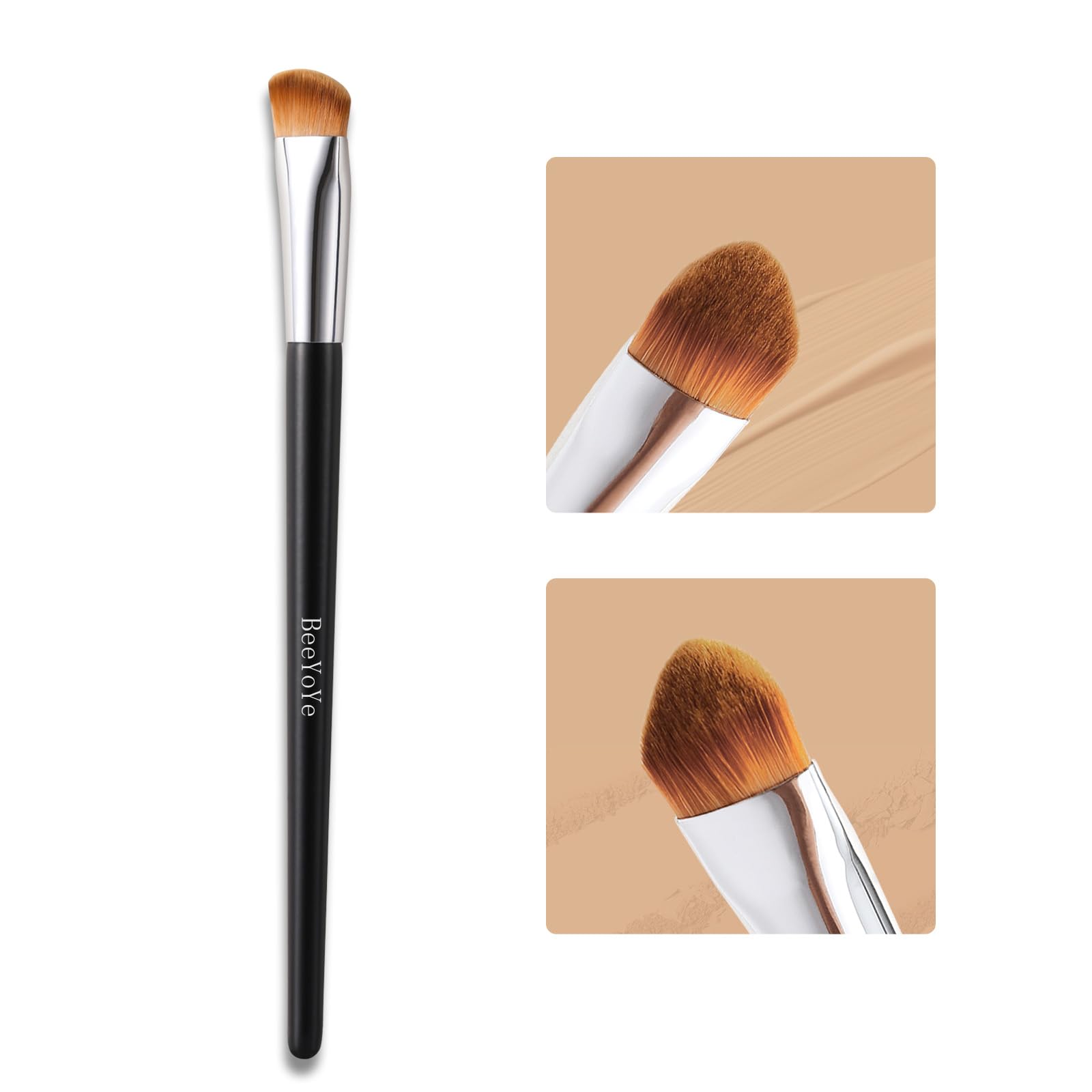 BeeYoYe pincel concealer triángulo para ojeras: cobertura precisa para tono uniforme.