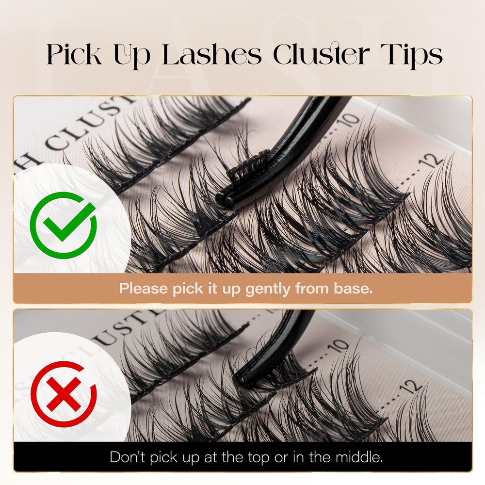 BEFER Beauty pestañas clusters fáciles de retirar y reutilizables.