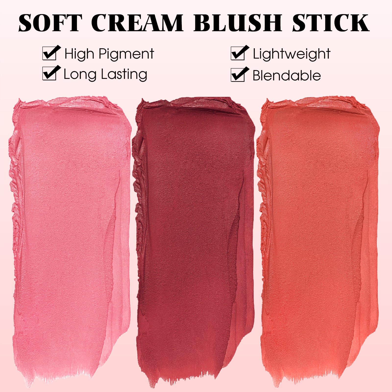 BEFIVECOK Blush Stick uso versátil en mejillas, ojos y labios.