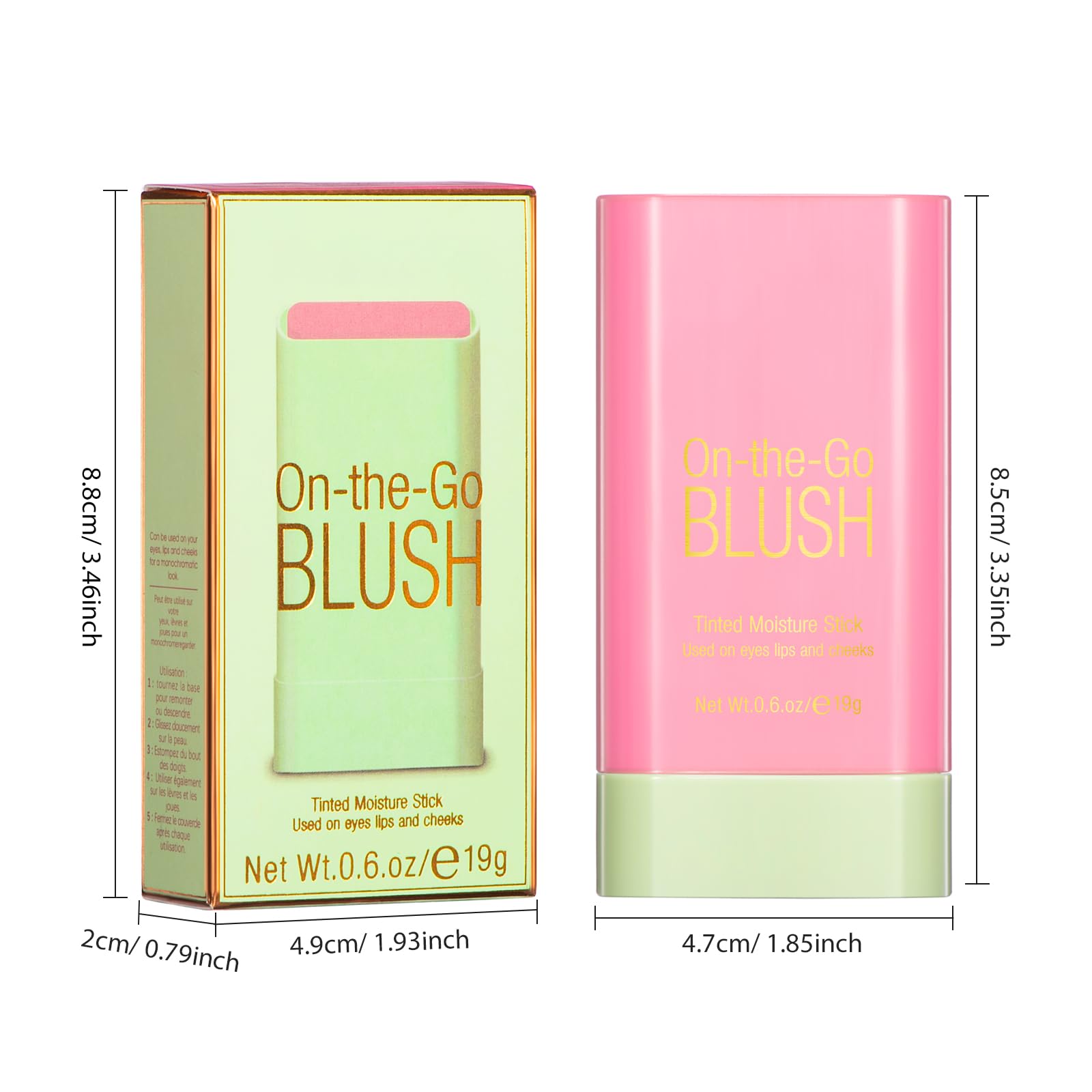 BEFIVECOK Blush Stick tonos rosa suave para looks suaves.