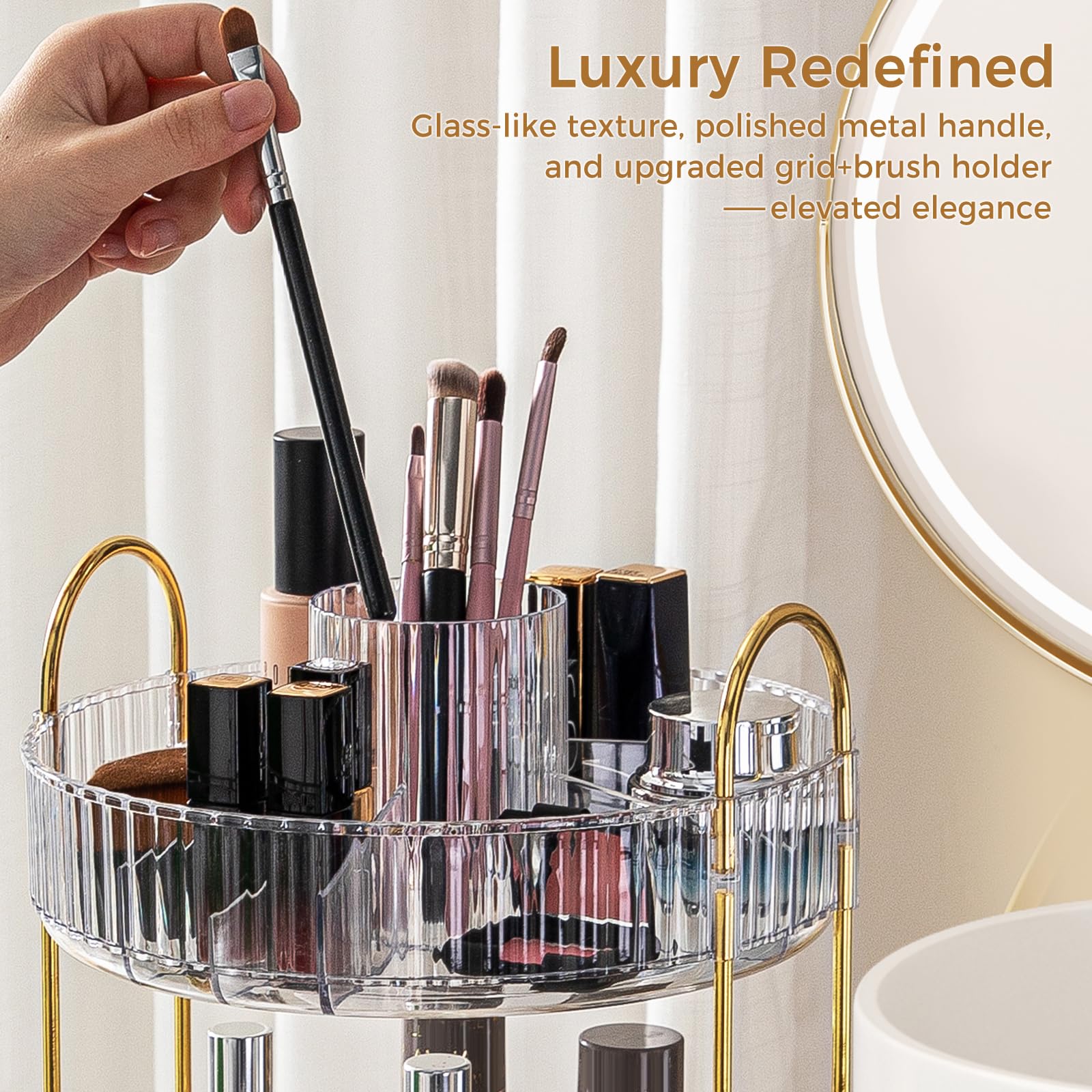 BEFSOP organizador para brochas de maquillaje, orden limpio y seguro.