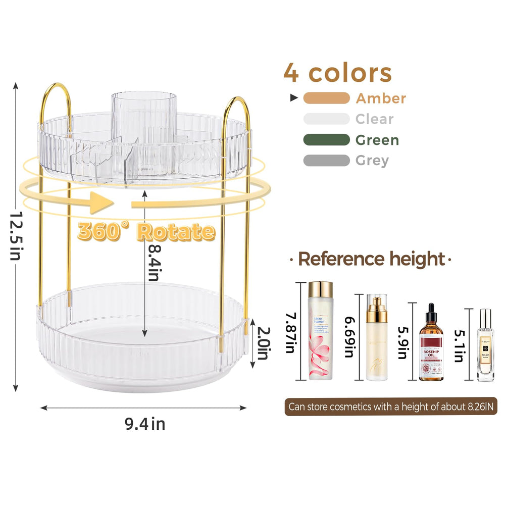 BEFSOP organizador acrílico transparente para tocador, ideal para cosméticos.