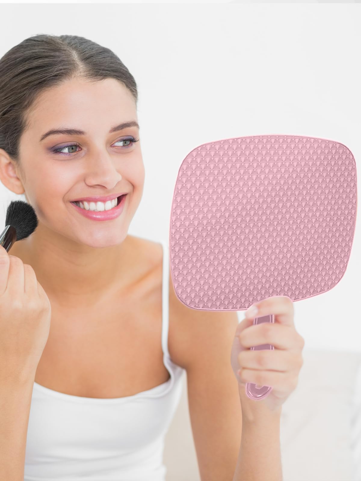 BEFUI espejo de alta definición rosa para observación detallada del look