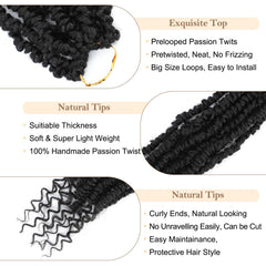 BEFUNNY Passion Twist cabello ligero y sin enredos para movimiento natural.