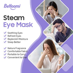 BeHoomi mascarilla ocular temperatura constante 104f: sensación cálida y reconfortante