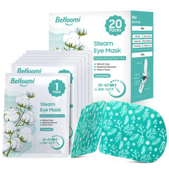 BeHoomi mascarilla ocular termica para dormir, calor suave y relajante.