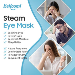 BeHoomi mascarilla ocular con ganchos elásticos para ajuste cómodo