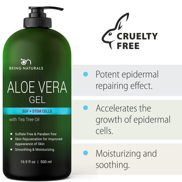 Aplicación en rostro con Being Naturals, hidratación ligera y rápida absorción.