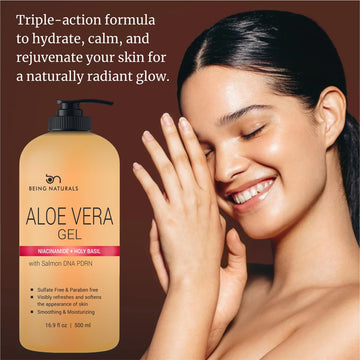 Being Naturals Aloe Vera Gel cuidado diario para rostro y cuerpo.