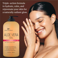 Being Naturals Aloe Vera Gel cuidado diario para rostro y cuerpo.