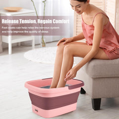 Bañera Beinilai para pies con asas, transporte cómodo para casa o viaje.