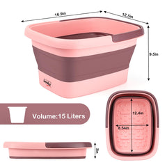 Bañera Beinilai para pies rosa, diseño suave para spa en casa.