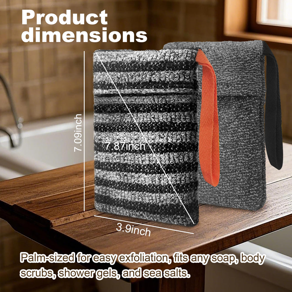 Beiskll saco jabón textura gruesa gris para exfoliación intensa.