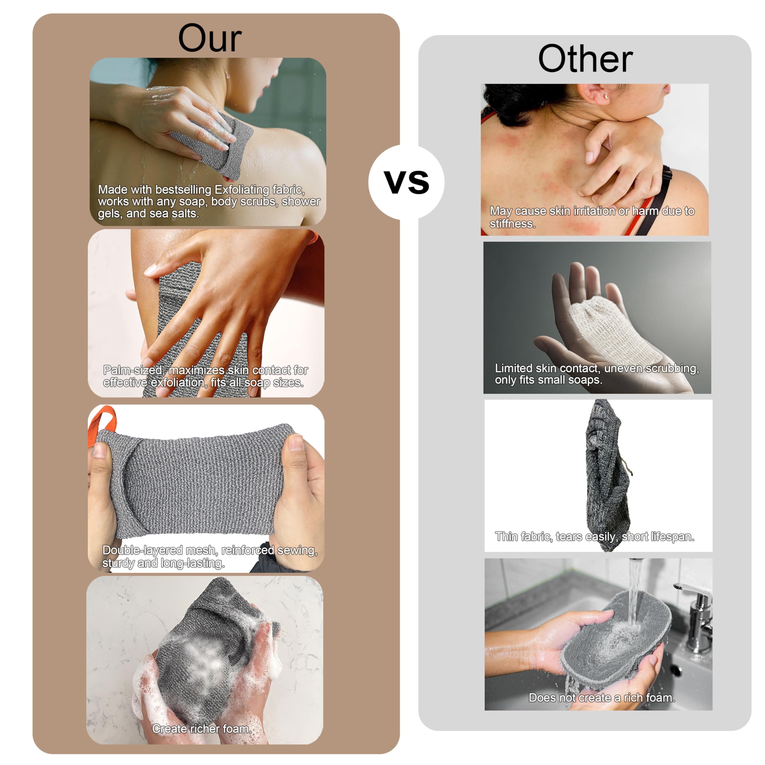 Beiskll tamaño palma ergonómico gris, uso cómodo.