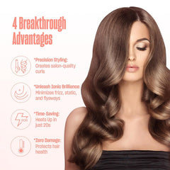 Bekind Twist Pro Mejorada: uso con iones negativas para cabello suave.