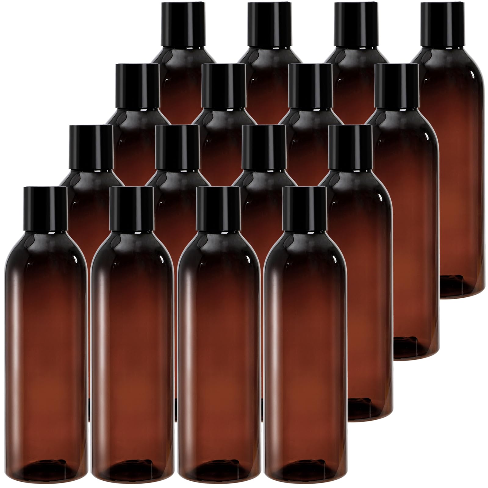 Bekith botella ámbar 8oz con tapa disc para protección UV y uso diario