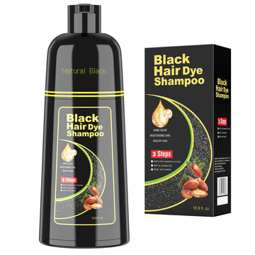 BELEZALIB black hair dye shampoo bottle shows gray coverage potential.