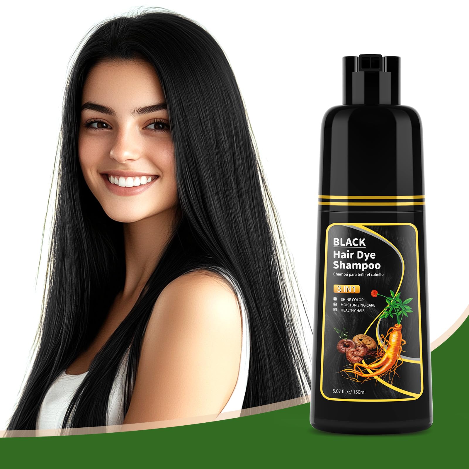BELEZALIB champú ingredientes Ganoderma y Ginseng para color y cuidado.
