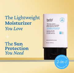 belif Aqua Bomb FPS 45: textura ligera que no deja residuos y cuida la hidratación.