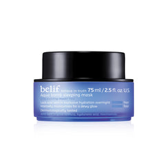 Belif Vitamin E Jelly Overnight Mask muestra textura jalea suave para hidratación profunda en la piel.