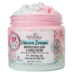 Bella & Bear Unicorn Dreams: jabón batido mango-pina para limpieza suave