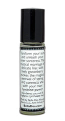 BELLA DES NATURAL BEAUTY Aceite perfume Lila y Grosella en frasco de cristal, portable