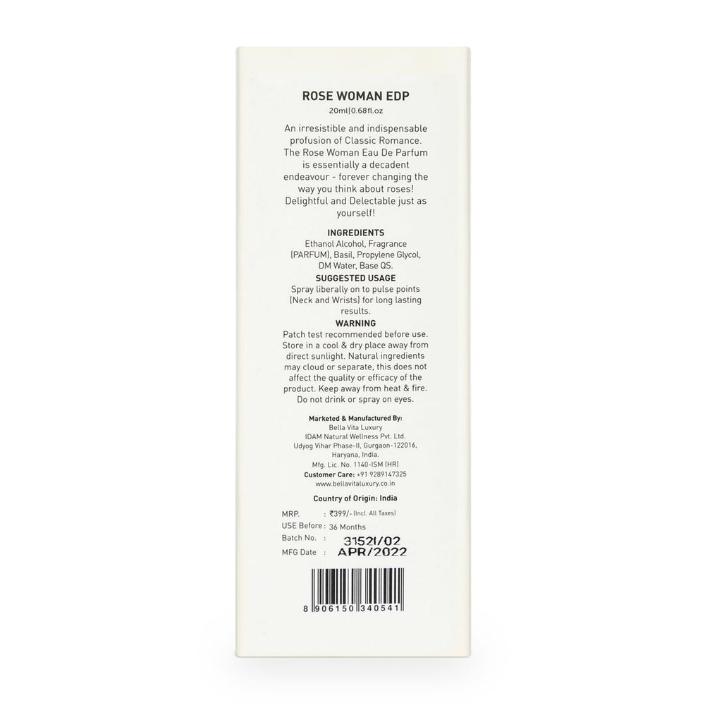 BellaVita Luxury ROSE: regalo ideal para ocasiones especiales por su aroma sofisticado.