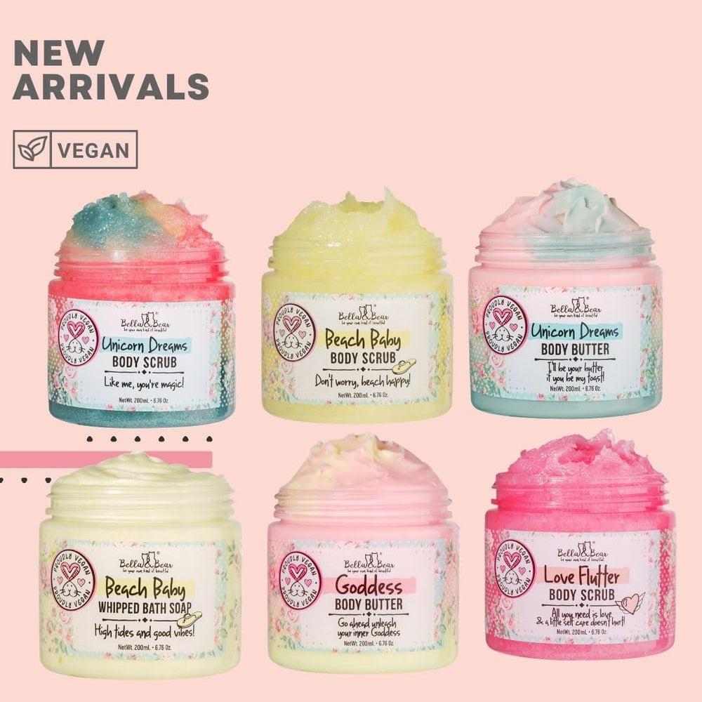 Aplicacion circular con exfoliante Bella y Bear para piel suave