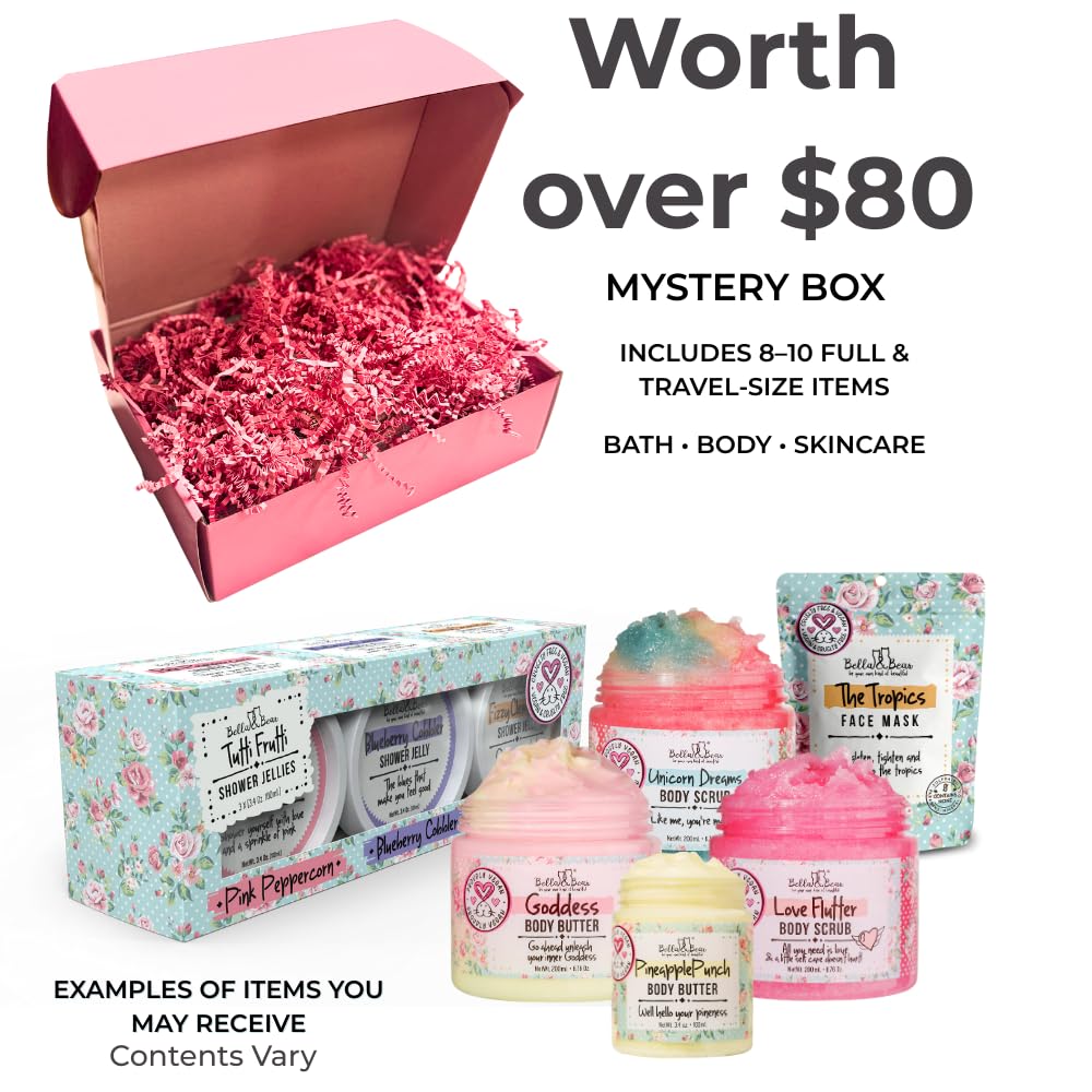 Bella & Bear Mystery Box cremas hidratantes para cuerpo, textura suave y nutritiva.