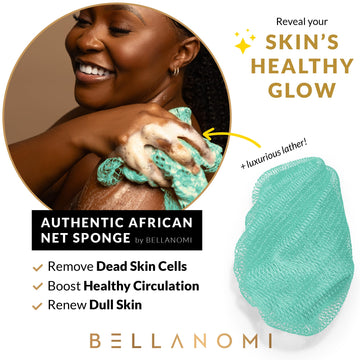 Bellanomi esponja exfoliante 45 pulgadas para espalda, alcance cómodo para zonas difíciles.