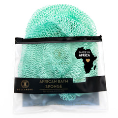 Bellanomi esponja exfoliante africana para espalda, color verde mar, exfoliación suave diaria.