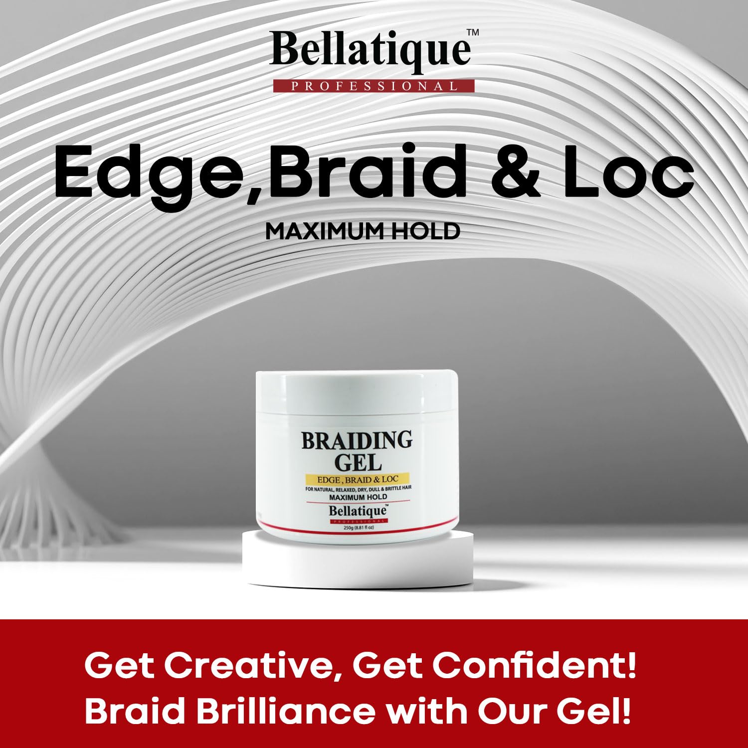 BELLATIQUE gel, brillo alto, acabado pulido para estilo diario.