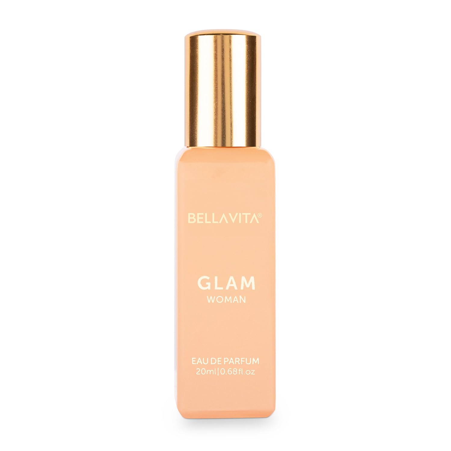 Bellavita Luxury GLAM: perfume mini para mujer, frasco frontal para bolso.