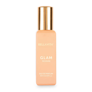 Bellavita Luxury GLAM: perfume mini para mujer, frasco frontal para bolso.