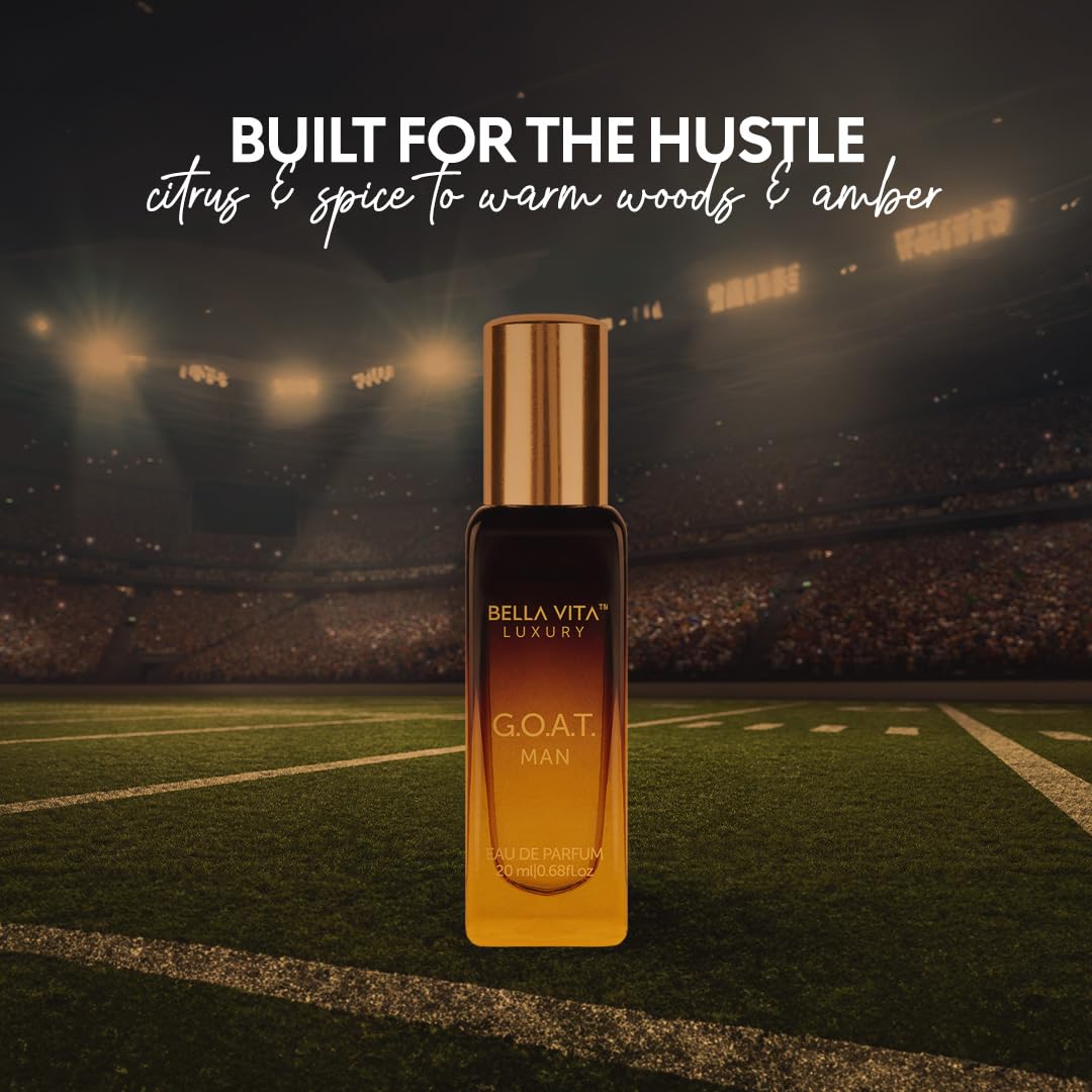 BellaVita G.O.A.T.: frasco mini perfume, diseño compacto para uso diario.